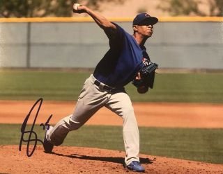 Adbert Alzolay Hand Signed 8x10 Photo Autographed Authentic Chicago Cubs Rare