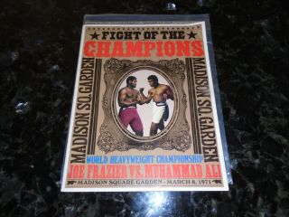 March 8,  1971 - Fight Of The Champions - Frazier Vs.  Ali On Site Program