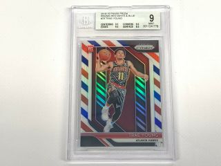 2018 - 19 Panini Prizm Red White & Blue Refractor Rc Trae Young Bgs 9