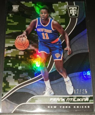 Frank Ntilikina 2017 - 18 Totally Certified Camo Parallel Rookie Card (