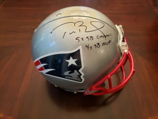 Tom Brady Autographed Proline Helmet Tri - Star