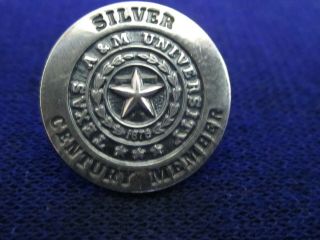 Texas A&m University Sterling Silver Silver Century Member Pin