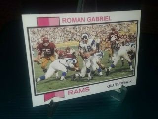 Los Angeles Rams Roman Gabriel 1973 Ia Custom Card Blank Back