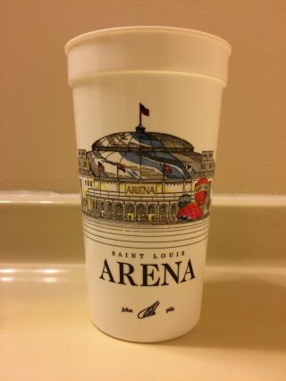 St.  Louis Blues Arena Vtg Plastic Cup Souvenir 65th Anniversary 1994 John Pils