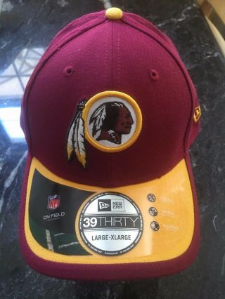 Washington Redskins 39thirty Sideline On - Field Flex Fitted Cap Hat Men Size L/xl