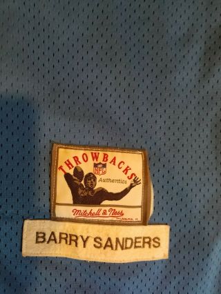 Vintage Mitchell & Ness Barry Sanders 20 Detroit Lions NFL Football Jersey 4