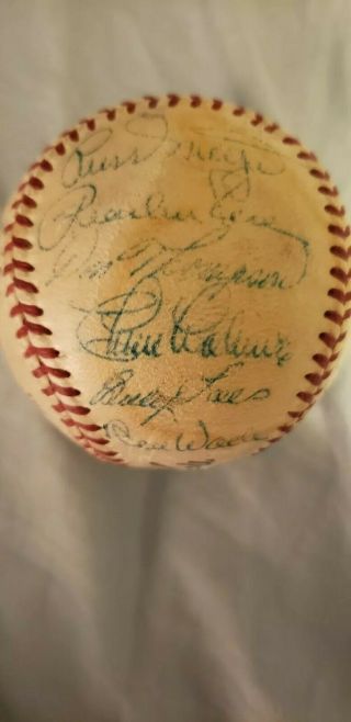 1955 Brooklyn Dodgers Team Signed Ball Jackie Robinson Duke Snider Roy.
