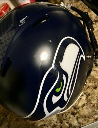 shaquem griffin Seahawks Game Worn Issued Helmet With 4