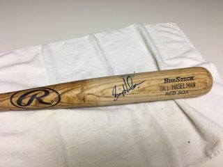 Bill Haselman Signed Game Bat Boston Red Sox 90 