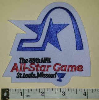 St.  Louis Blues 39th All Star Game Nhl Hockey Emblem Shoulder Patch