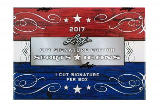 2017 Leaf Sports Icons Cut Signature Edition Hobby Box