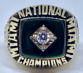 1987 University Of Miami Hurricanes Championship Football Ring 10k Gold