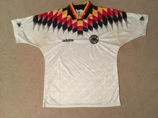 Men’s Adidas Germany 1994 World Cup Blank Home Jersey Size L