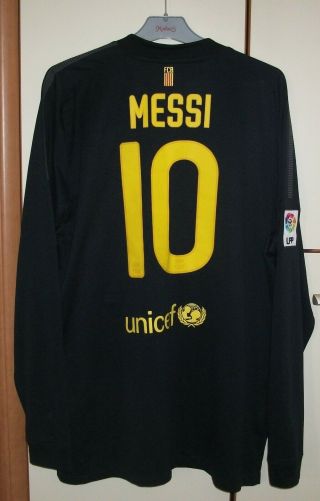 Fc Barcelona 2011 - 2012 Away Football Shirt Jersey Long Sleeve Size 2xl 10 Messi