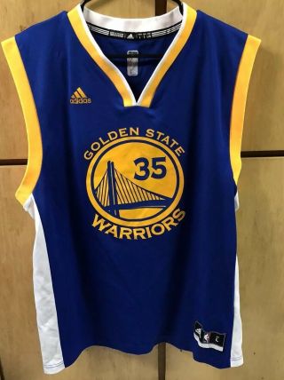 Kevin Durant Golden State Warriors Adidas Swingman Nba Jersey,  Size Men’s Large