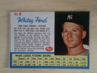 1962 Post Cereal Whitey Ford 9