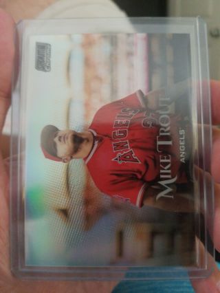 Mike Trout Sp 2019 Stadium Club Chrome Refractor Scc - 4 Los Angeles Angels