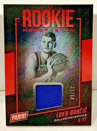 Luka Doncic 2019 Panini The National Rapture Rc Memorabilia Jersey Patch 