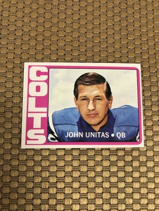 1972 Topps 165 Johnny Unitas Card Colts Nm