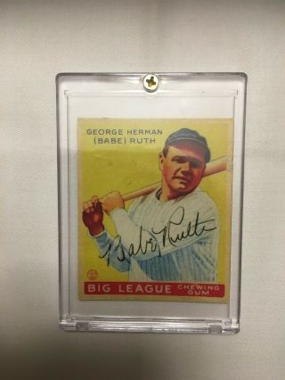 Babe Ruth Big League Chewing Gum No.  53 Indian Gum Rare - Case