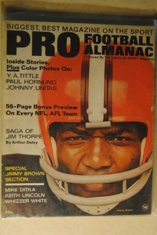 1964 Pro Football Almanac - Cleveland Browns Jimmy Brown Ya Tittle Johnny Unitas