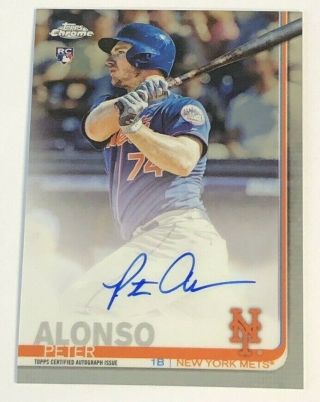 Peter Pete Alonso Rc Auto Sp 2019 Topps Chrome Rookie Hot Mets