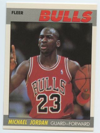 1987 - 88 Fleer 59 Michael Jordan Chicago Bulls Hall Of Fame Hof 2nd Year