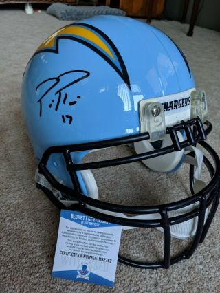 Future Hof Philip Rivers Signed Los Angeles Chargers Full Size Authentic Helmet