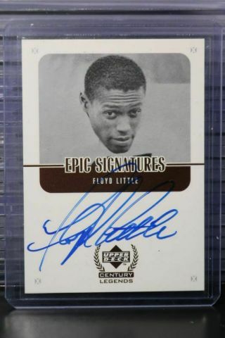 1999 Upper Deck Century Legends Floyd Little Epic Signatures Auto Autograph Bb