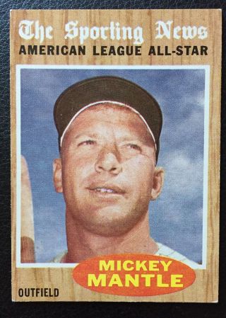 1962 Topps 471 Mickey Mantle All Star Exmt