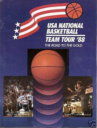 1988 Team Usa Vs Athletes In Action Basketball Program