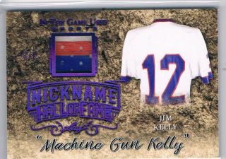 2019 Leaf In The Game Jim Kelly Nickname Hall Of Fame 3 Color Patch /6