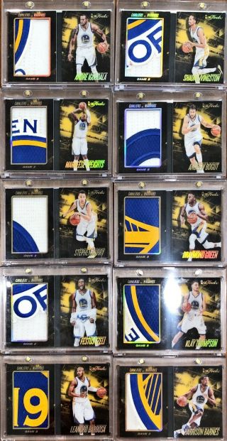 15/16 Panini Preferred Finals Warriors Patch Complete Set Stephen Curry Thompson