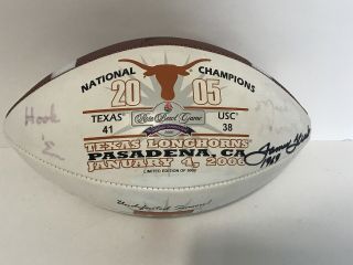 Texas Longhorns National Champions Football 2005 Signed Mack Brown James Street