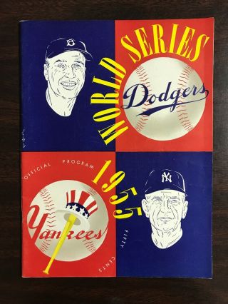 1955 World Series Program Brooklyn Dodgers York Yankees