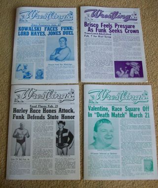 20 St.  Louis WRESTLING Club Programs,  1975,  VG,  Featuring Funk,  Race,  etc. 2