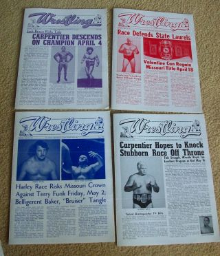20 St.  Louis WRESTLING Club Programs,  1975,  VG,  Featuring Funk,  Race,  etc. 3