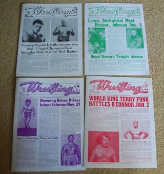 20 St.  Louis WRESTLING Club Programs,  1975,  VG,  Featuring Funk,  Race,  etc. 6