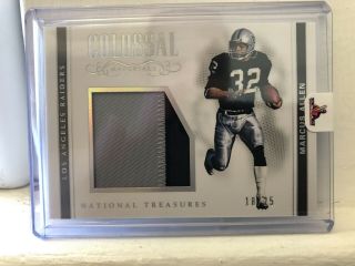 2017 National Treasures Marcus Allen Colossal Prime Patch 18/25 Oakland Raiders