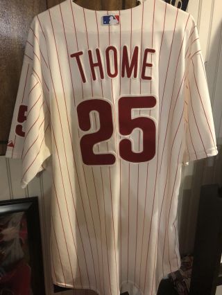 Phillies Game Issued/ Worn 2012 Jim Thome Jersey Hof