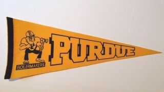 Rare Vintage 1970s Purdue University Boilermakers 29 " Pennant Full Size Nos