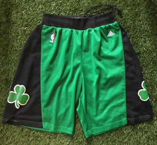 Adidas Nba Boston Celtics Mesh Shorts Black Green Men’s L Vintage