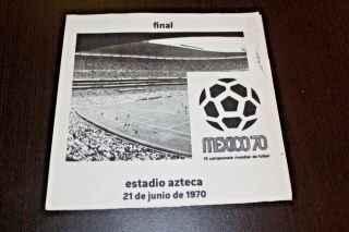 1970 Mexico Fifa World Cup Brazil V Italy Final Official Program Football