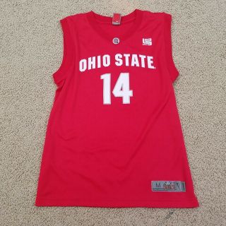 Nike The Ohio State Elite Jersey Youth Boys Kids Medium Red Buckeyes Shirt 14
