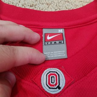 NIKE THE Ohio State Elite Jersey Youth Boys Kids Medium Red Buckeyes Shirt 14 3