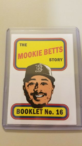2019 Topps Heritage High Number Mookie Betts Story Booklet Ssp