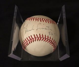 Frank Sinatra Single Signed Baseball 1986