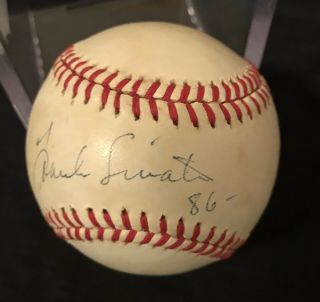 Frank Sinatra Single Signed Baseball 1986 5