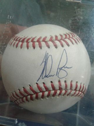 Rawlings Baseball Signed By Nolan Ryan In Display Case