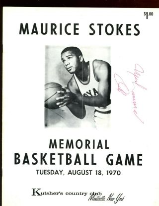 1970 Maurice Stokes Memorial Game Program Signed By Muhammad Ali,  5 Nba Stars